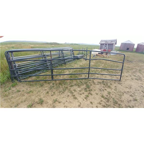3 DAMAGED AND REPAIRED 16' FARM GATES