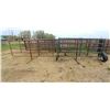Image 1 : 24' HEAVY DUTY FREE STANDING STOCK PANEL W/ ATTACHED 10' GATE