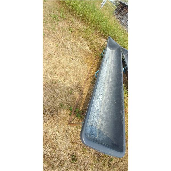 12' FEED TROUGH, DAMAGED (BOTTOM SKID COMPLETELY BENT UNDER ON ONE SIDE)