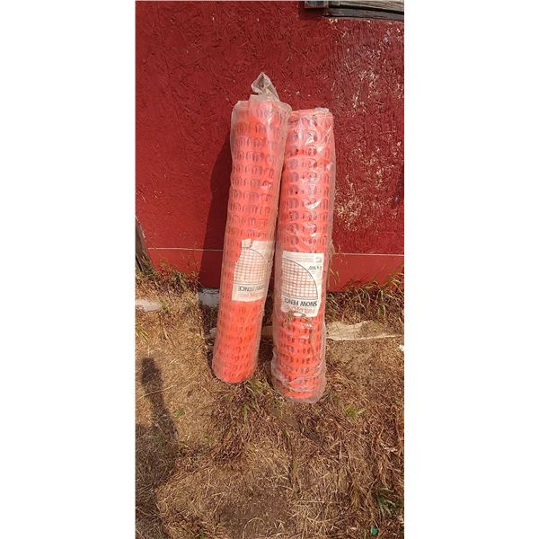 2 NEW ROLLS OF SNOW FENCE *2 TIMES THE MONEY*