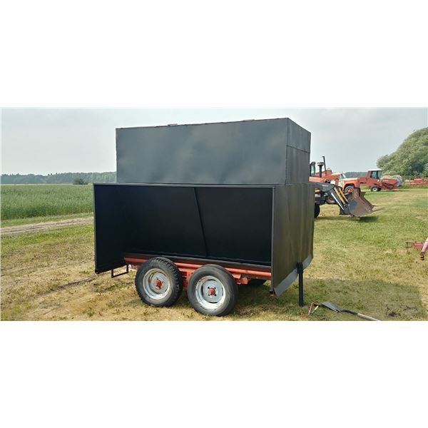 SHOP BUILT 200-250 BUSHEL PORTABLE CREEP FEEDER, ALL STEEL