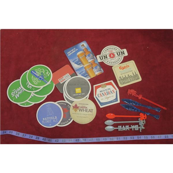 Lot of Misc. Ad Coasters etc.
