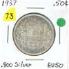 Image 1 : Canada 1937 half dollar AU50 .800 silver