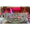 Image 4 : Cranberry Punch Bowl + 7 Cups