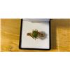 Image 2 : Size 10 Jade Gold Plated Ring