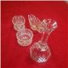 Image 5 : cut glass lot cream sugar candle holder