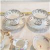 Image 2 : higher value porcelain lot gold silver leaf, 25th Anniversary set, Royal Chelsea, Petit Point