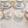 Image 5 : higher value porcelain lot gold silver leaf, 25th Anniversary set, Royal Chelsea, Petit Point