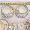 Image 7 : higher value porcelain lot gold silver leaf, 25th Anniversary set, Royal Chelsea, Petit Point