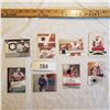 Image 1 : eight Game used Jersey and Autograph cards modern hockey trading card collector lot