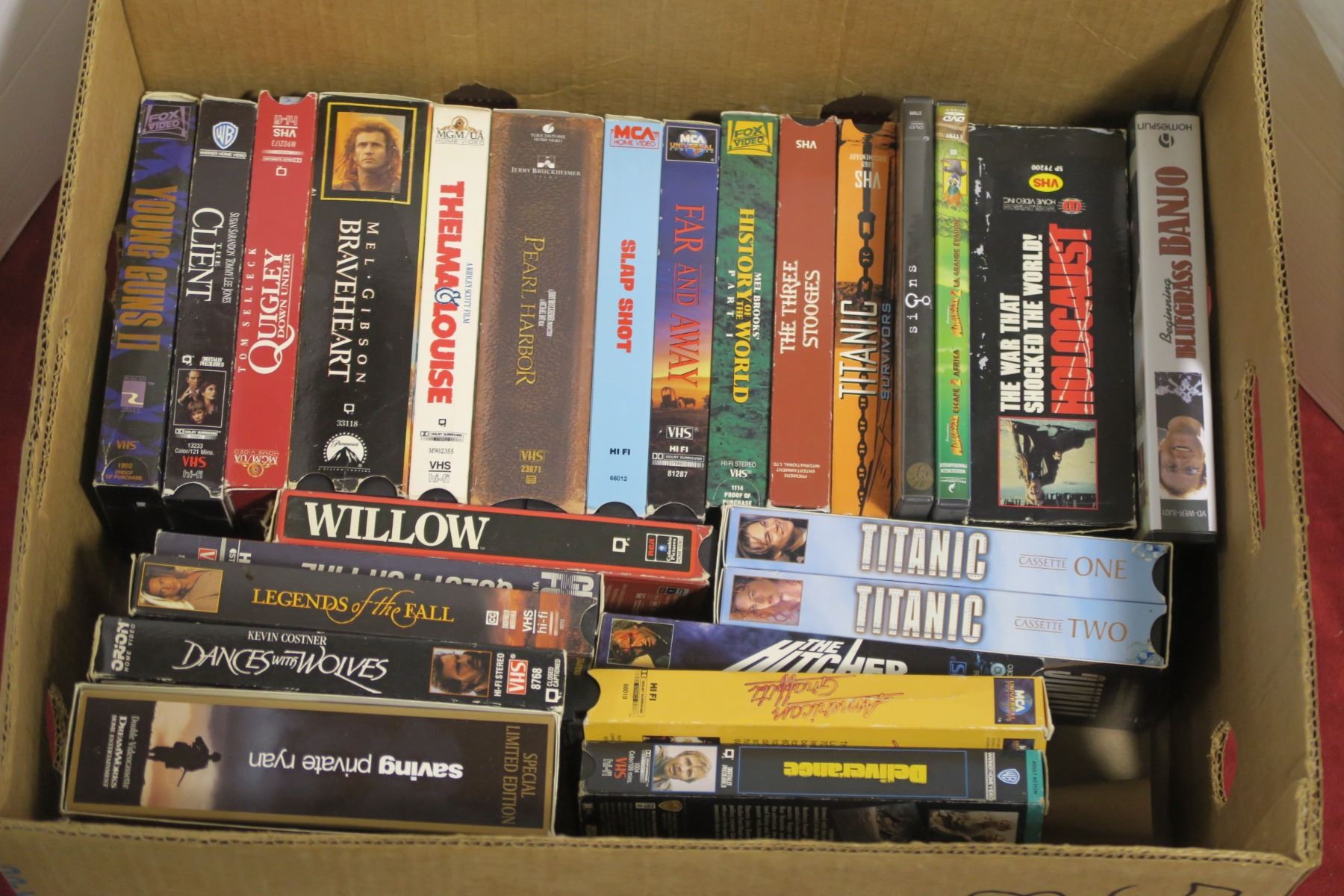 Lot of VHS Tapes + Misc. Books/Magazines