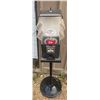 Image 1 : Coin Operated Candy Machine On Stand Has Keys