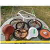Image 1 : Lot Of Tricycle Wheels + Seats + Pedal + Etc.