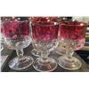 Image 3 : Cranberry Glassware (Cups + Plates + Etc.)