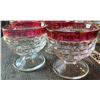 Image 6 : Cranberry Glassware (Cups + Plates + Etc.)