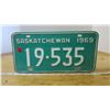 Image 2 : 2 -1969 Saskatchewan License Plates
