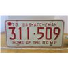Image 2 : Matching Pair of 1973 RCMP Plates