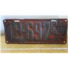Image 1 : 1927 Saskatchewan License Plate