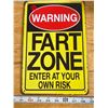 Image 1 : Fart Zone Tin Sign