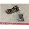 Image 1 : Harley Davidson die cast motorcycle with deck of cards