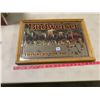 Image 1 : Budweiser vbeer wall clock with horses & wagon GWO