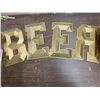 Image 1 : set of BEER metal letters 71/2"x11/2"