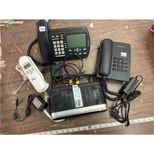 Variety of desk telephones & TV components