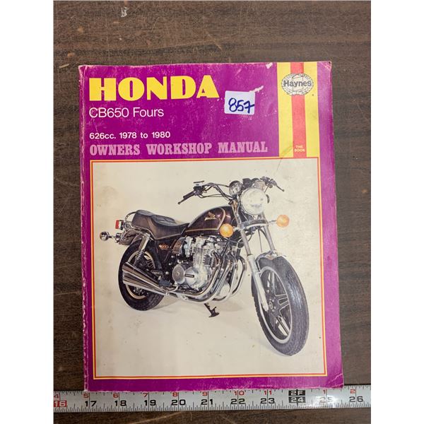 Honda CB650 fours workshop manual