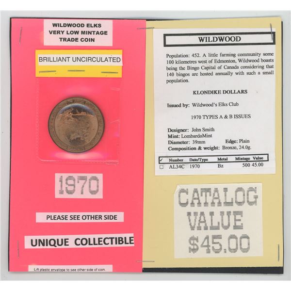 Wildwood Elks 1970 Uncirculated Trade Coins
