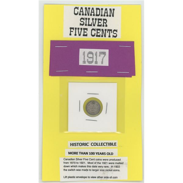 Silver Five Cents 1917