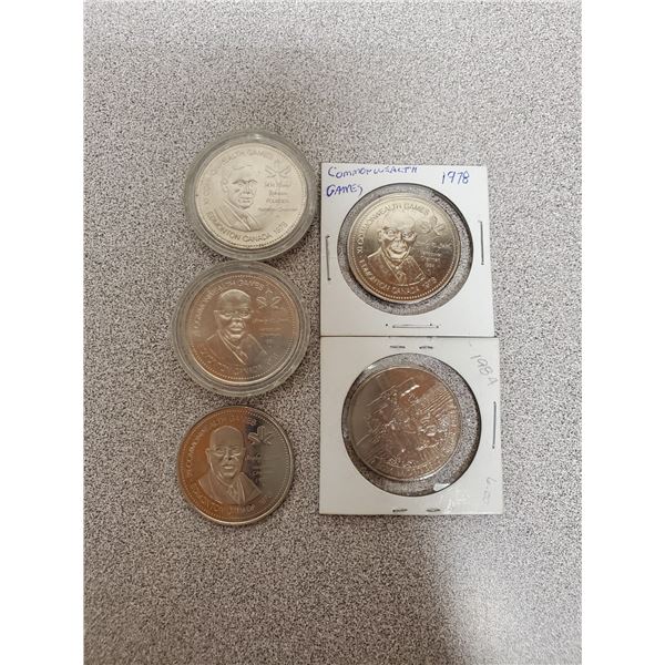 5 COMMONWEALTH GAMES TOKENS