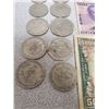 Image 2 : LOT OF PESOS COINS & BILLS