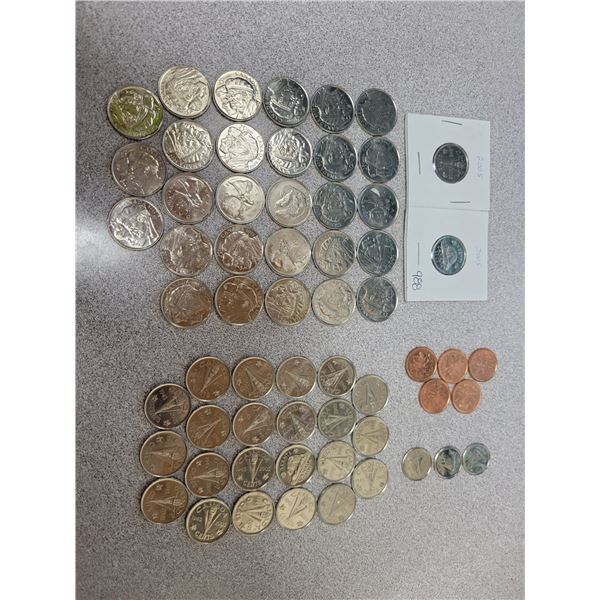 2005 collectors coins: quarters, dimes, nickels, pennies$8.55 face value
