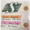Image 1 : Saskatchewan Riders 100 Year Loonie, CFL Grey Cup 100 year Loonie