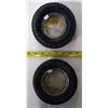 Image 1 : 2 - Rubber Tire Ashtrays - 1 has Crack