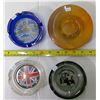 Image 1 : 4 Glass Ashtrays - Some Advertising