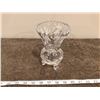 Image 1 : Vintage Pinwheel clear lead crystal footed vase - 6"