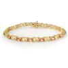Image 1 : OVERSTOCK 6.0ct PINK TOURMALINE & DIAMOND BRACELET GOLD