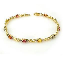 CERTIFIED 2.51ct DIAMOND & MULTI-SAPPHIRE BRACELET GOLD