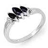 Image 1 : ACA OVERSTOCK .29ctw SAPPHIRE & DIAMOND RING WHITE GOLD