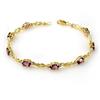 Image 1 : ACA CERTIFIED 3.73 ctw AMETHYST & DIAMOND BRACELET GOLD