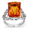Image 1 : ACA CERTIFIED 9.0ctw CITRINE LADIES RING WHITE GOLD
