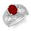 Image 1 : OVERSTOCK 1.69ctw DIAMOND & RUBY LADIES RING WHITE GOLD