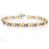 Image 1 : CERTIFIED 8.65ctw TANZANITE & DIAMOND BRACELET GOLD