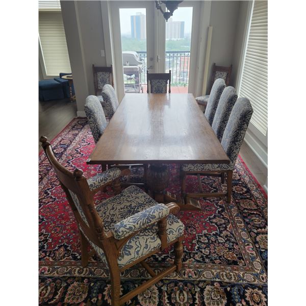 Dining Table + 10 Chairs 7'L x 3.5'W x 2.75'H