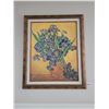 Image 1 : Framed Flower Painting 34"H x 28.5"W