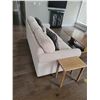 Image 3 : White Ripple Couch with small side table 86"L x 39"W x 37"H