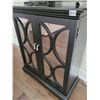 Image 2 : Black 2 Door Cabinet with decorative glass 31"L x 14"W x 37"H