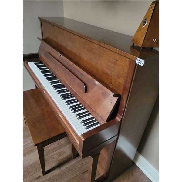 Young Chang Piano with Metronome 58"L x 22"W x 46.5"H