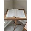 Image 3 : Wooden Table 24"L x 15"W x 18"H/Book Stand with Dictionary's 24"L x 16.5"W x 36"H